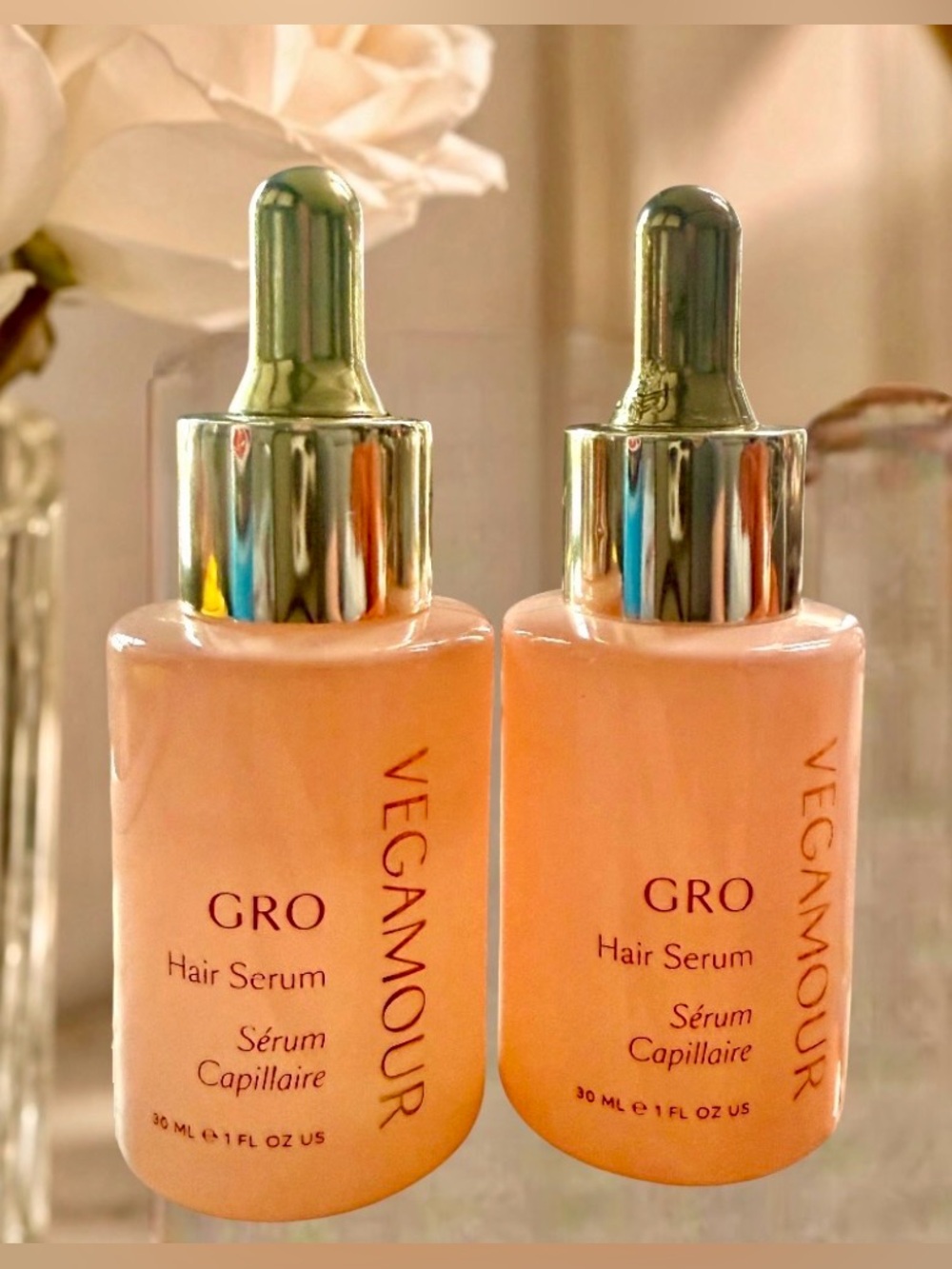 VEGAMOUR GRO Hair Serum for Thicker Visibly Longer Hair~LOT OF 2~New